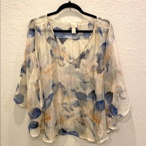Chico’s L/XL Sheer Cover Top